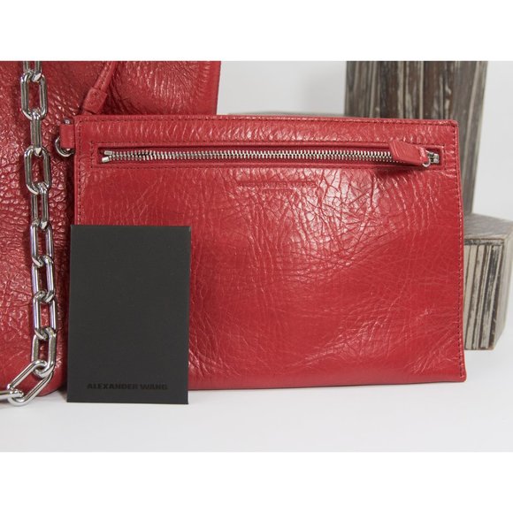 Alexander Wang Red Leather Small Roxy Tote - Picture 6 of 7